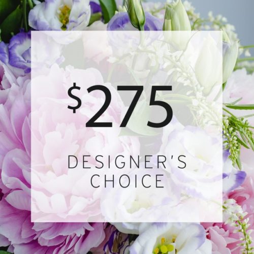 A bouquet of flowers with the price of $ 2 7 5.