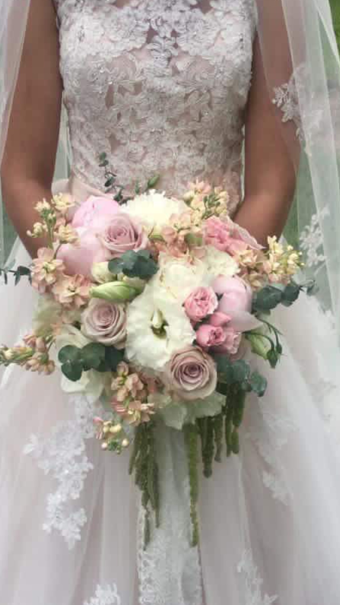 Bride with a flower bouquet